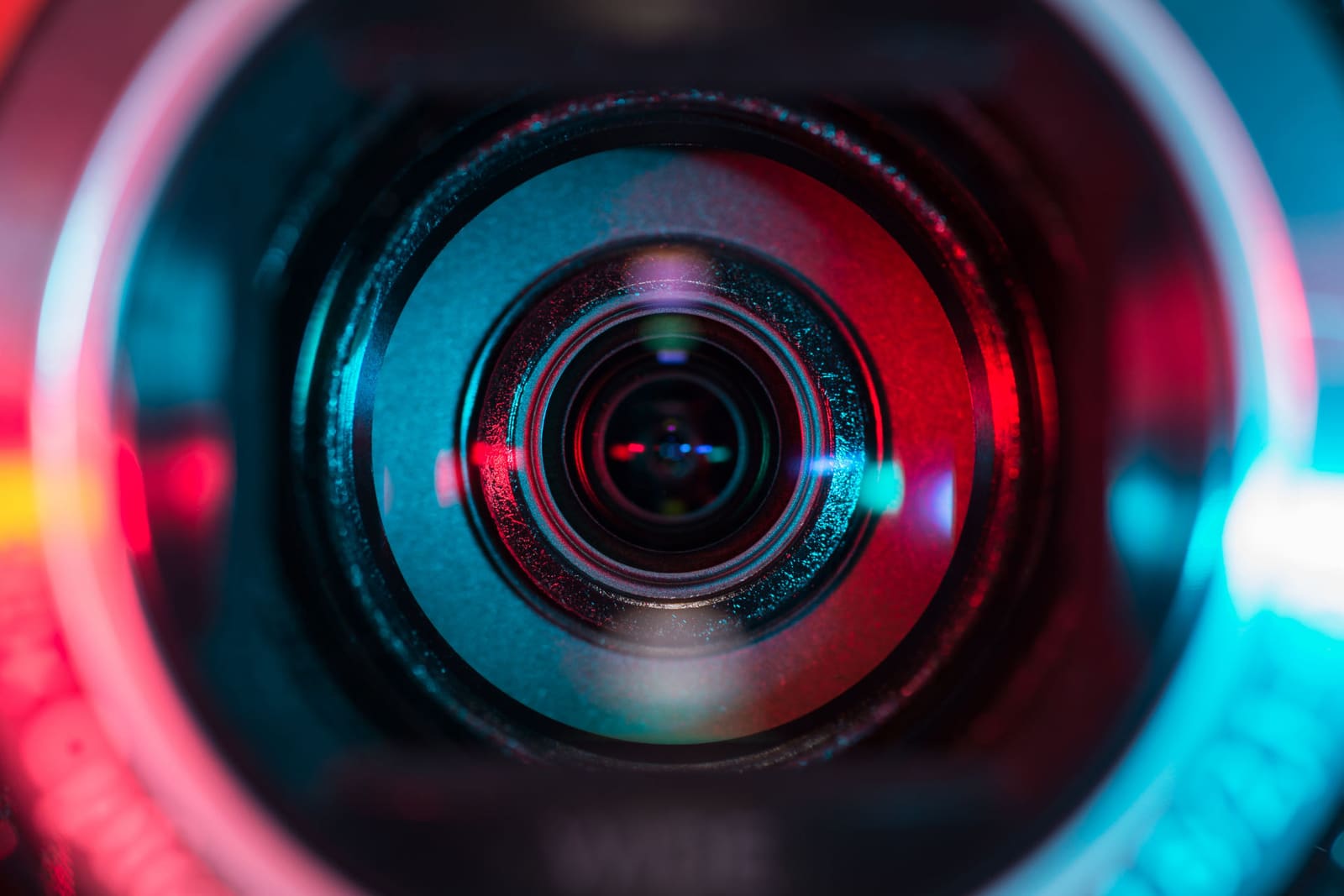 An image showing a colourful lens which depicts how exciting shooting your first independent film can be