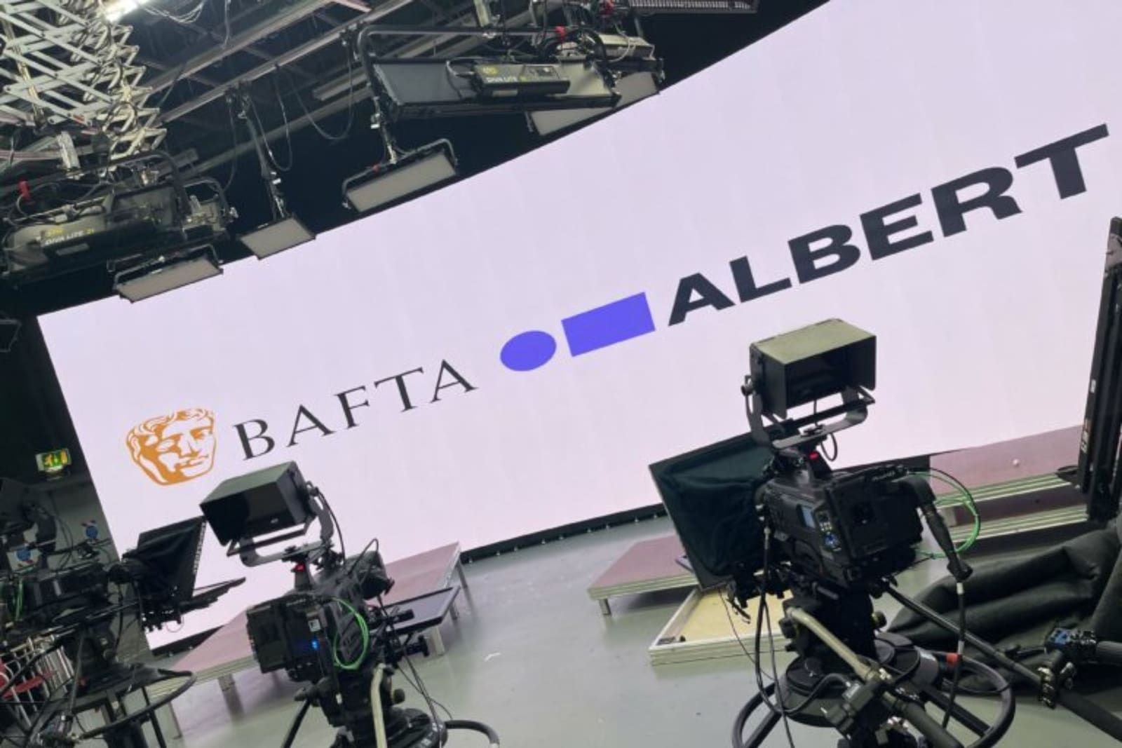 An image showing the collaboration and partnership between BAFTA and Albert demonstrating green filmmaking