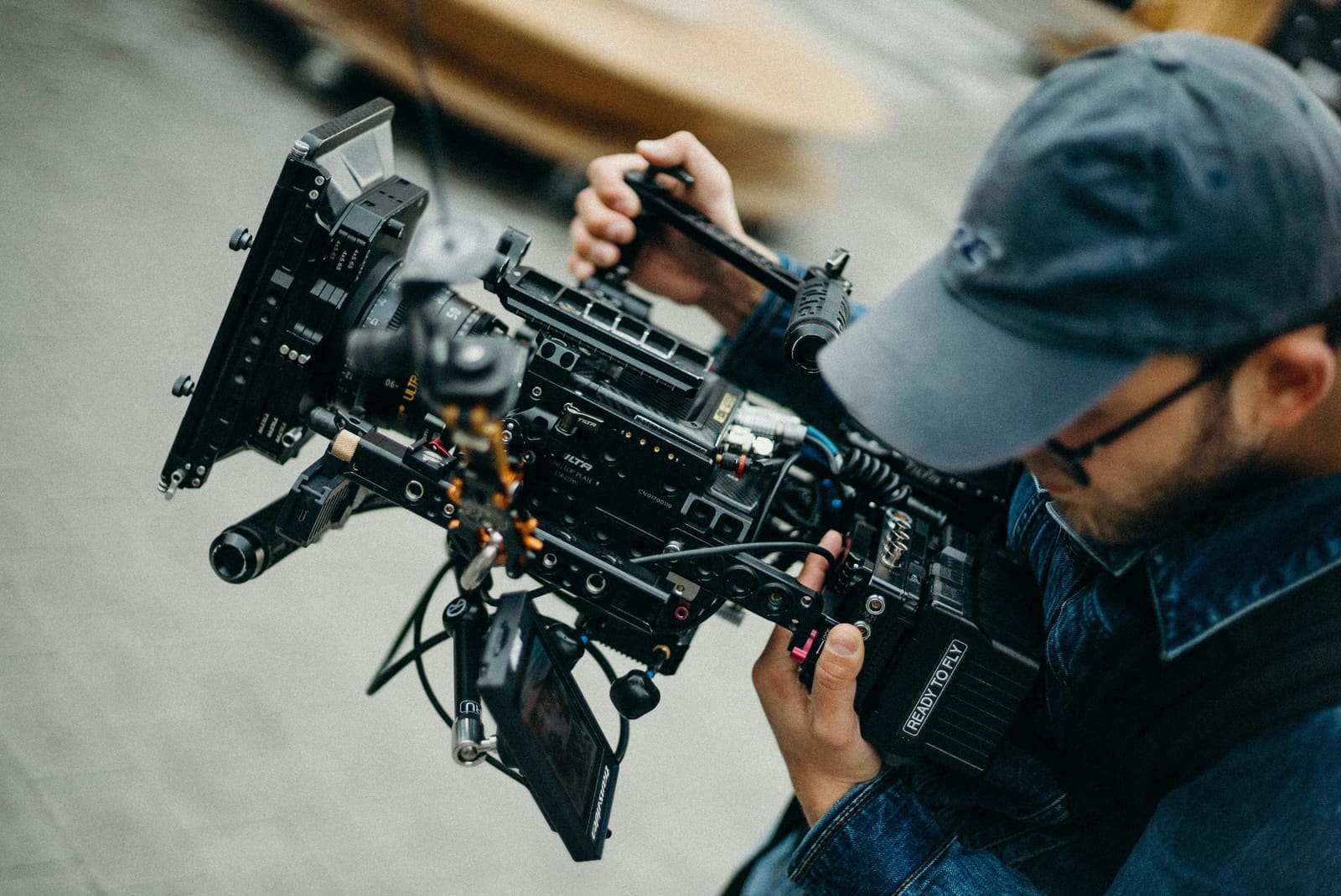 Camera person filming for an independent film