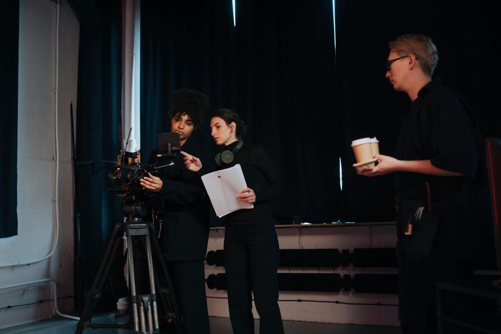 Freelance Film Crew Collaborating on Set via FILMD