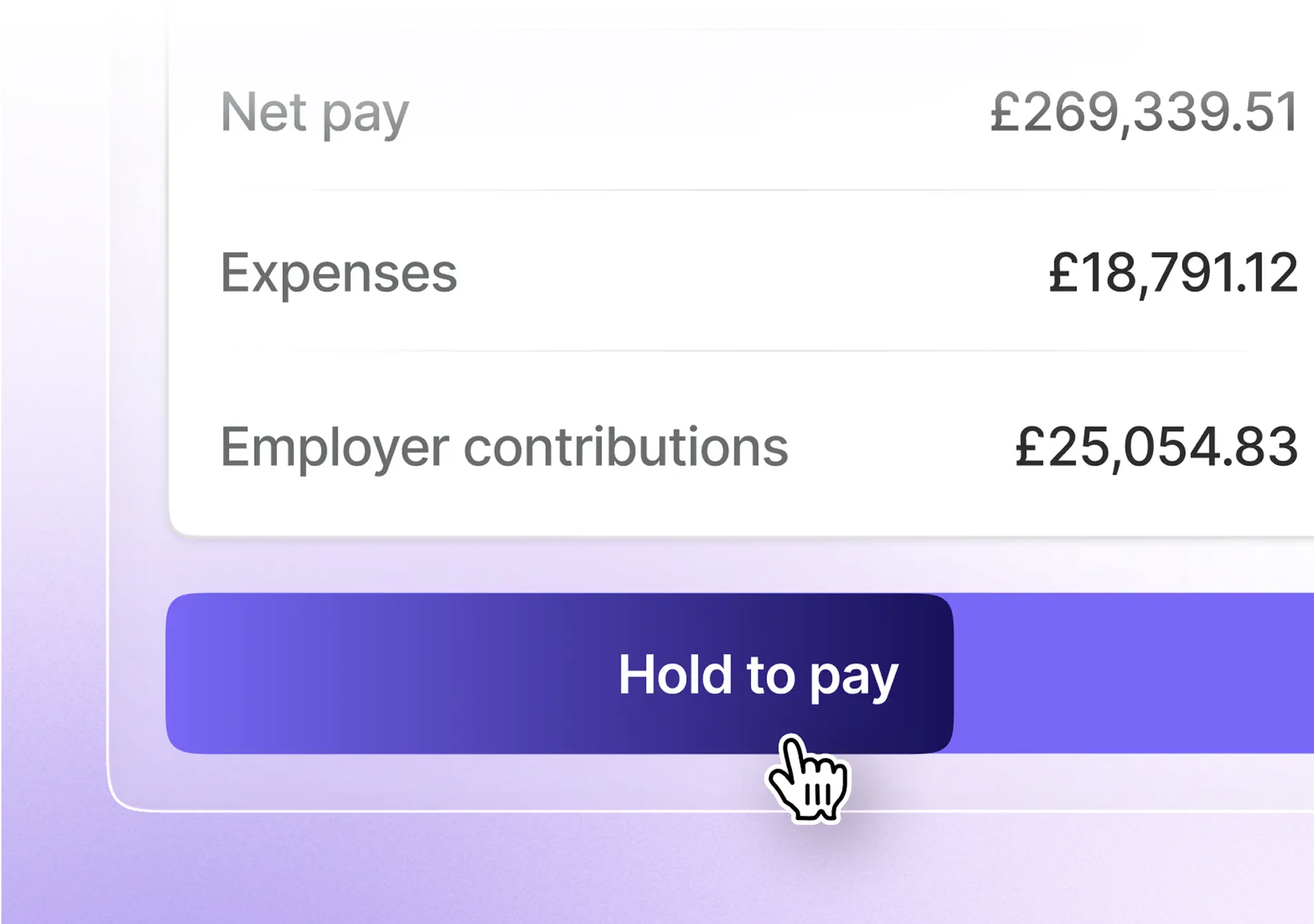 Payrolls feature screenshot